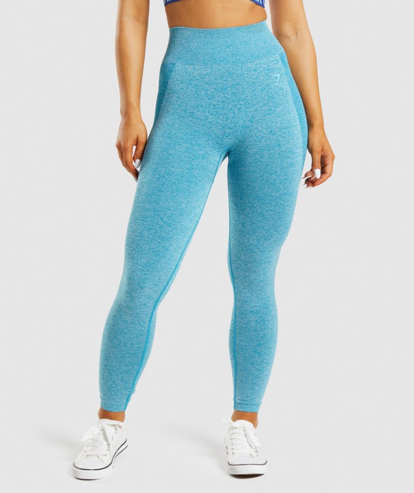 Women\'s Gymshark Flex High Waisted Leggings Blue | CA 63N5A8